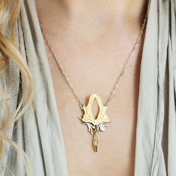 Fairtrade Gold Magpie Herkimer Necklace - Model 1