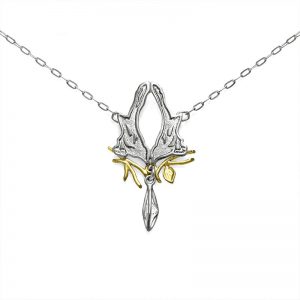 Silver Magpie Herkimer Necklace - Close