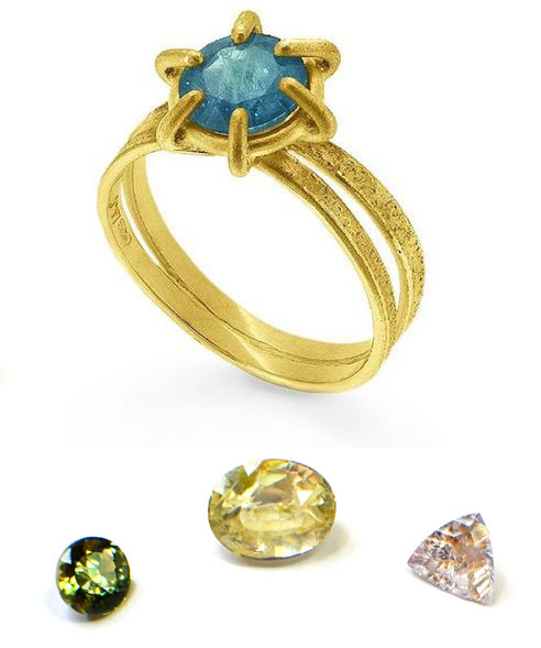 Sri Lankan Blue Sapphire & Fairtrade Gold Ring by Julia Thompson