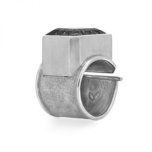 Silver Tourmalated Quartz IMPACT Ring 2