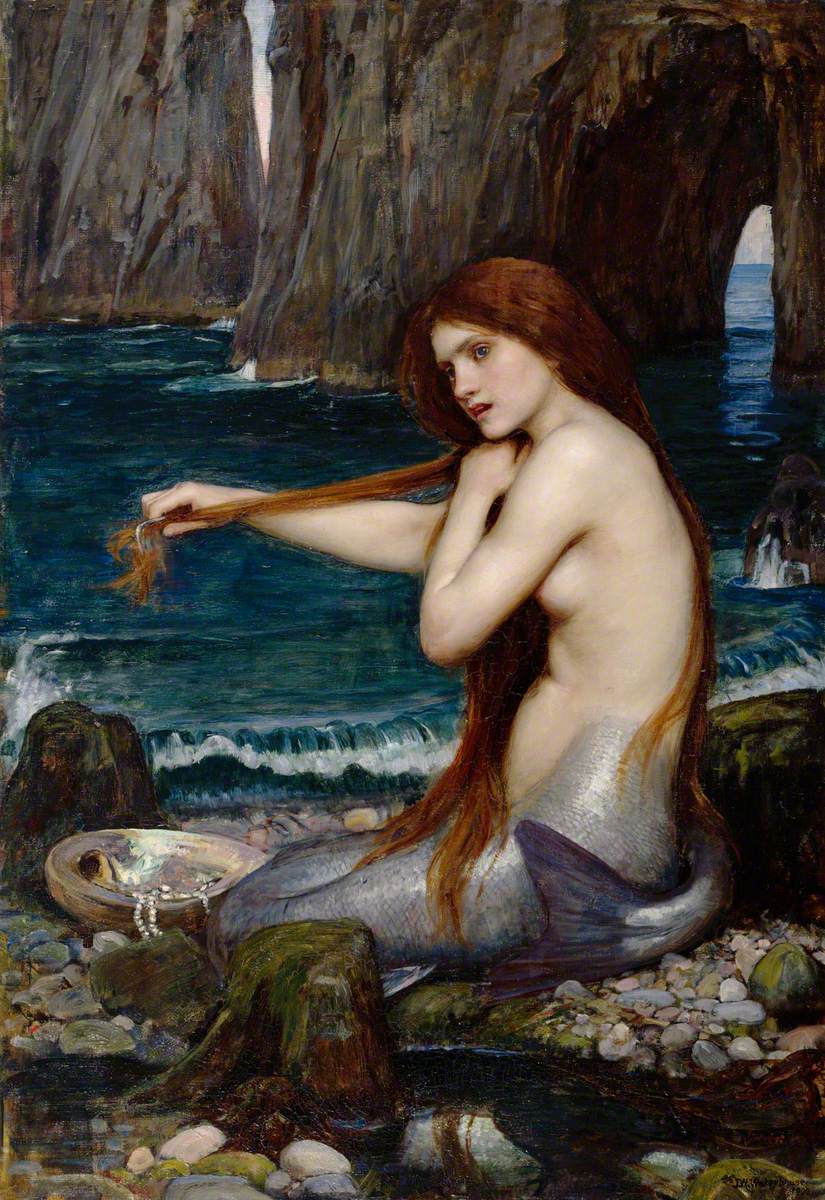 John William Waterhouse 1849-1917; A Mermaid