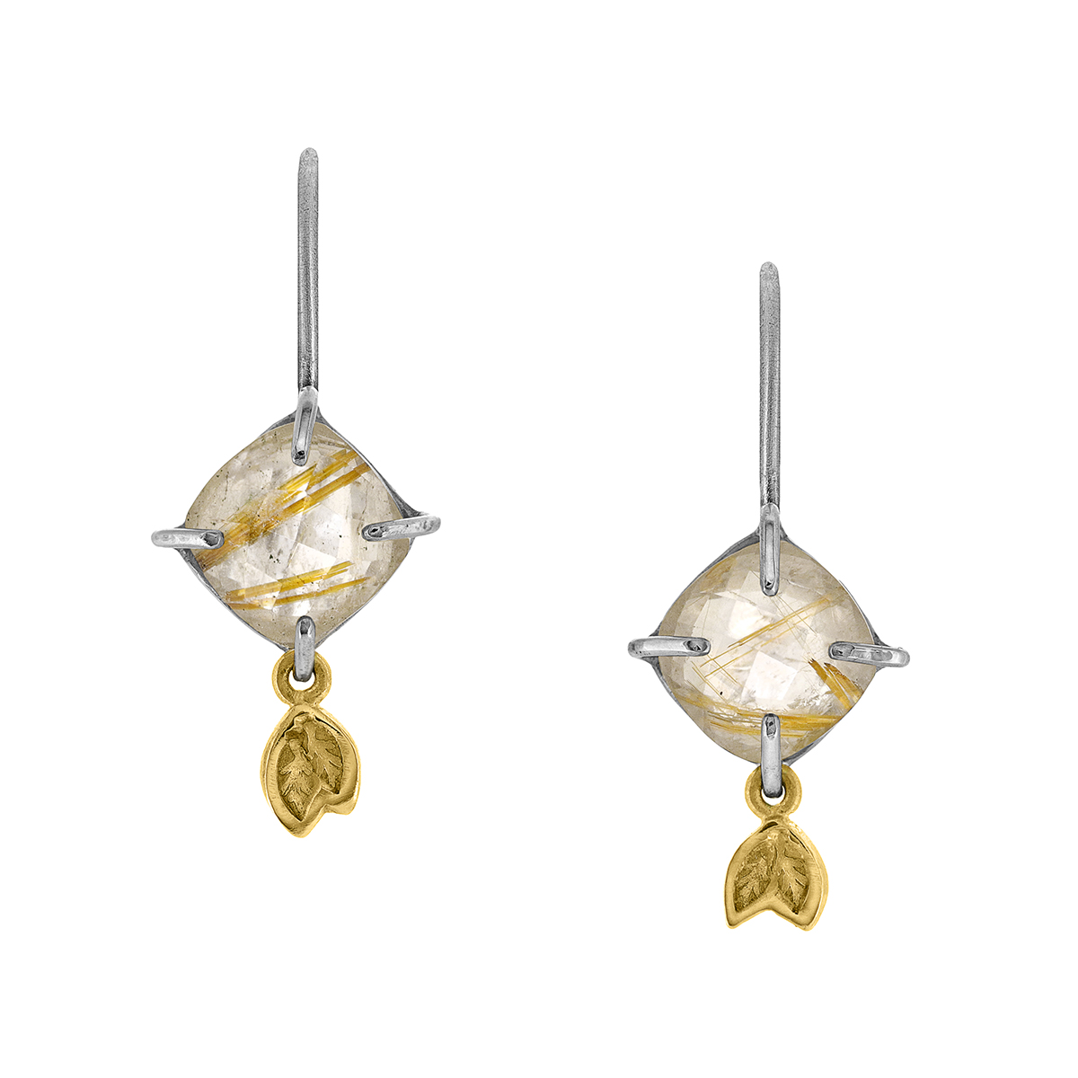checkerboard-golden-rutile-leaf-drop-earrings