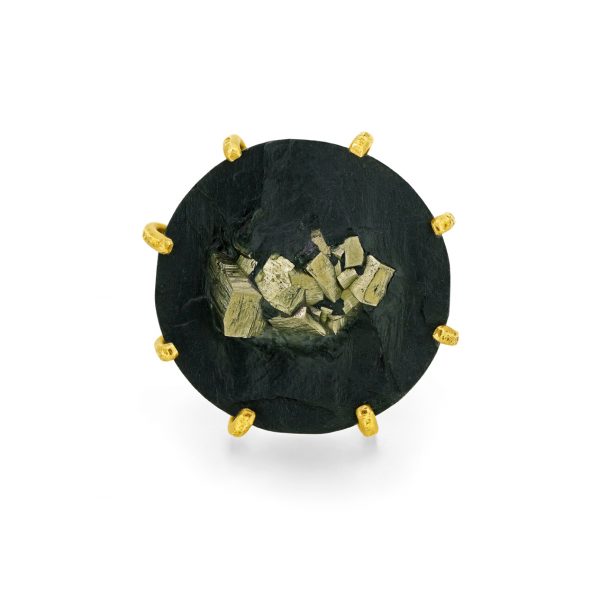 pyrite-in-slate-fairtrade-gold-wild-nest-ring-front