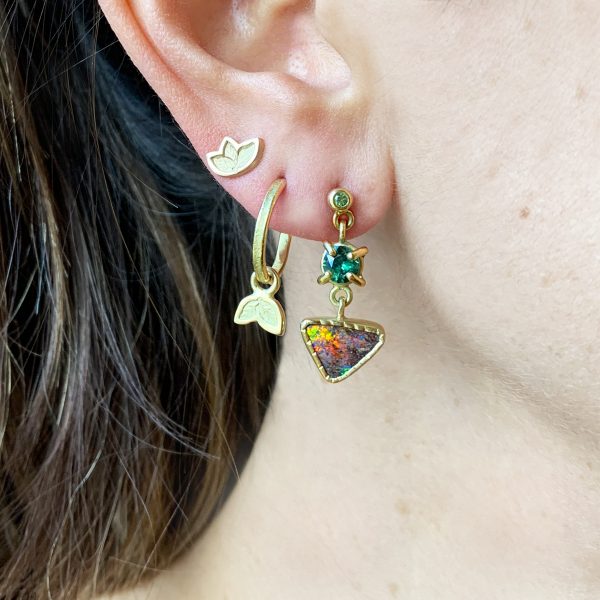 fairtrade-gold-hoop-triangle-opal-sapphire-drop-earrings-on-model